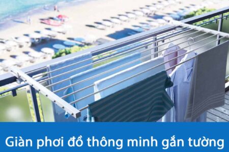 giàn phơi đồ thông minh gắn tường