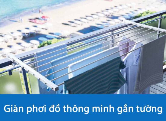 giàn phơi đồ thông minh gắn tường